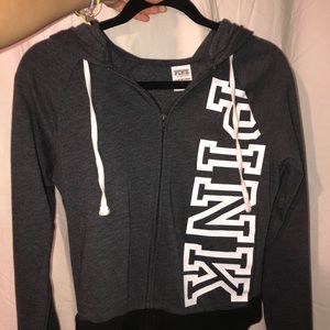 PINK zip-up jacket hoodie